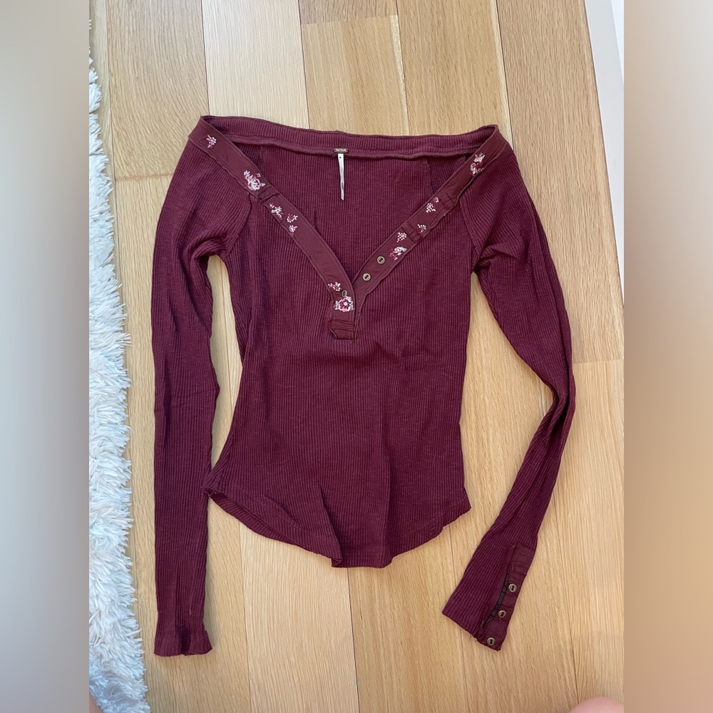 free people embroidered henly